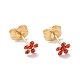 Rhinestone Flower Stud Earrings with 316L Surgical Stainless Steel Pins(EJEW-P204-03G-01)-1