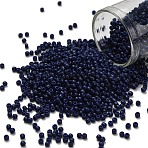 TOHO 11/0 Round Beads, Japanese Seed Beads, (2607F) Semi Glazed Navy Blue, 2.2mm, Hole: 0.8mm, about 5555pcs/50g(SEED-XTR11-2607F)