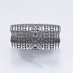 304 Stainless Steel Tube Beads, Large Hole Beads, Antique Silver, 24x12mm, Hole: 8.5mm(STAS-I076-086AS)