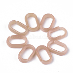 Acrylic Linking Rings, Quick Link Connectors, Imitation Gemstone Style, For Cable Chains Making, Oval, Light Salmon, 18.5x11.5x5mm, Inner Measure: 14x7mm, about 1130pcs/500g(OACR-T008-05A)