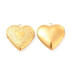 Ion Plating(IP) 304 Stainless Steel Locket Pendants, Photo Frame Charms for Necklaces, Heart, Golden, 29x28.5x7mm, Hole: 2.1mm(X-STAS-G146-20G)