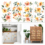 4Pcs 4 Styles Flower and Angel PVC Waterproof Decorative Stickers, Self Adhesive Decals for Furniture Decoration, Flower, 300x150mm, 1pc/style(DIY-WH0657-049)