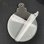 Transparent Acrylic Pendants, Flat Round, Clear, 123x96x3mm, Hole: 5mm(TACR-WH0004-02C)