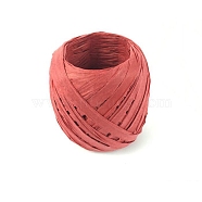 Packing Paper Twine, for Gift Wrapping, DIY Craft and Decoration, Salmon, 5~7mm, 20m/roll(OCOR-WH0009-A03)