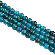 2 Strands Natural Quartz Beads Strands, Dyed & Heated, Imitation Apatite, Round, 8~8.5mm, Hole: 1.2mm, about 47pcs/strand, 15.16 inch(38.5cm)(G-GO0001-33A)