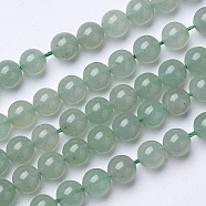 Natural Green Aventurine Beads Strands, Round, 10mm, Hole: 1.2mm, about 38pcs/strand, 15.35 inch(G-D855-09-10mm)