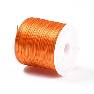 30M Elastic Crystal Thread, Jewelry Beading Cords, For Stretch Bracelet Making, Dark Orange, 0.8mm, about 32.81 Yards(30m)/Roll(EW-G011-01P)