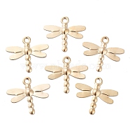 Iron Pendants, Dragonfly, Golden, 17.5x19x0.2mm, Hole: 1.7mm(IFIN-P039-05G)
