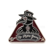Plague Doctor Enamel Pin, Light Gold Alloy Brooch for Clothes Backpack, Black, 27x30.5x1.7mm(JEWB-I022-11A-P)