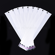 Pearl Film Cellophane Bags, OPP Material, Self-Adhesive Sealing, with Hang Hole, Rectangle, White, 26~27x9cm, Unilateral Thickness: 0.045mm, Inner Measure: 21~22.5x9cm(X-OPC-S019-07F)