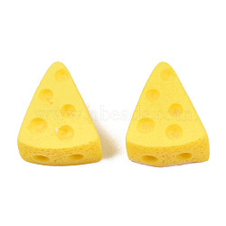 Opaque Resin Decoden Cabochons, Imitation Food, Cheese, Gold, 18x15x9mm(CRES-N022-132)