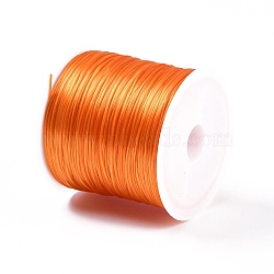 30M Elastic Crystal Thread, Jewelry Beading Cords, For Stretch Bracelet Making, Dark Orange, 0.8mm, about 32.81 Yards(30m)/Roll(EW-G011-01P)