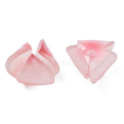 Plastic Beads, Flower, Pink, 10x11x11mm, Hole: 1.6mm(KY-N015-114)