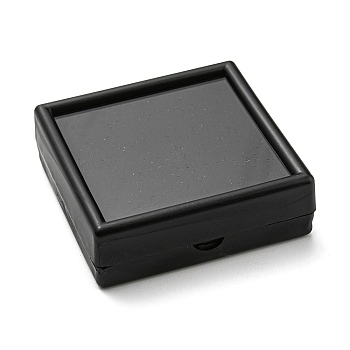 Square Acrylic Loose Diamond Storage Boxes, Small Gems Case with Visible Window Lid, Black, 6.1x6.1x2cm