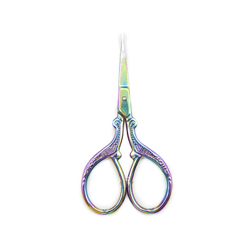 201 Stainless Steel Scissors, Craft Scissor, for Needlework, Rainbow Color, 95x48mm