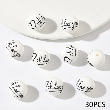 30Pcs Silicone Beads(SIL-YW0002-25C)-1