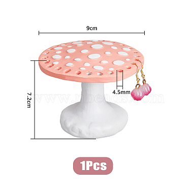 マッシュルーム 26 ホール樹脂イヤリング ディスプレイ スタンド(EDIS-WH0012-31B)-2