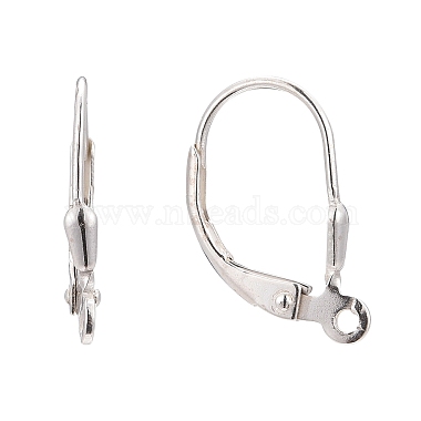 Sterling Silver Leverback Hoop Earring Findings(X-STER-A002-181)-2