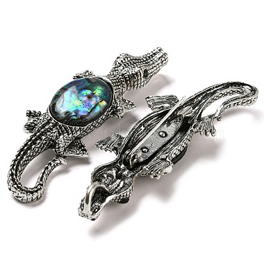 Dual-use Items Alloy Crocodile Brooch(JEWB-C026-01K-AS)-2