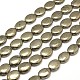 Oval Natural Pyrite Beads Strands(X-G-I126-19-14x10mm)-1