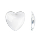 Transparent Glass Heart Cabochons(GGLA-R021-25mm)-1