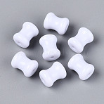 Opaque Acrylic Beads, Mushroom Stalk, WhiteSmoke, 16x12.5mm, Hole: 2.5mm(MACR-N018-14)