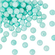 2 Strands Natural Malaysia Jade Beads Strands, Imitation Amazonite, Round, Dyed, 6mm, Hole: 0.8mm, about 64pcs/strand, 15 inch(G-OC0004-39)