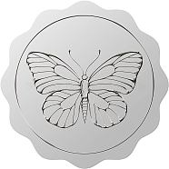 34 Sheets Custom Silver Foil Embossed PET Picture Sticker, Award Certificate Seals, Metallic Stamp Seal Stickers, Butterfly, 211x165mm, Stickers: 50mm, 12pcs/sheet(DIY-WH0528-020)