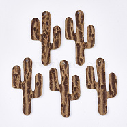 Eco-Friendly Cowhide Big Pendants, Cactus, Peru, 60x30x1.5mm, Hole: 1.5mm(FIND-S301-16J)