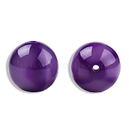 Opaque Resin Beads, Round, Purple, 19mm, Hole: 2~2.4mm(RESI-N034-26-R03)