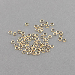 Open Jump Rings Iron Jump Rings, Light Gold, 8x0.7mm, Inner Diameter: 6.5mm, 21 Gauge, about 6000pcs/500g(IFIN-R189-8x0.7mm-G)