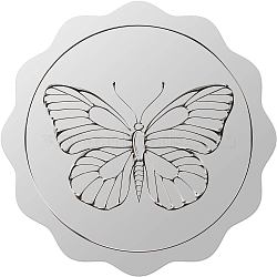 34 Sheets Custom Silver Foil Embossed PET Picture Sticker, Award Certificate Seals, Metallic Stamp Seal Stickers, Butterfly, 211x165mm, Stickers: 50mm, 12pcs/sheet(DIY-WH0528-020)