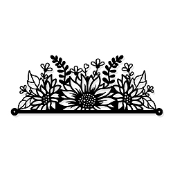 Iron Wall Decoration, with 3 Screws, Sunflower Pattern, 123x300mm(HJEW-WH0020-055)