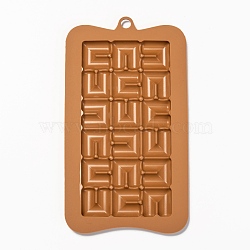 Chocolate Food Grade Silicone Molds, Rectangle with U Shaped Pattern, Resin Casting Molds, Epoxy Resin Craft Making, Peru, 185x103x7mm, Hole: 9mm, Finished Protect: 150x75x7mm(DIY-F068-09)