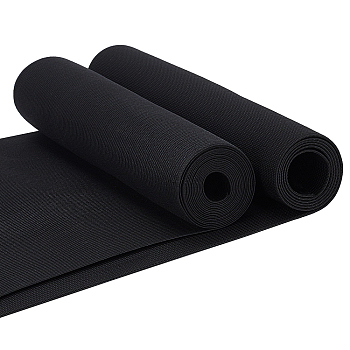 BENECREAT Rubber Latex Elastic Ribbon, Black, 3m/set