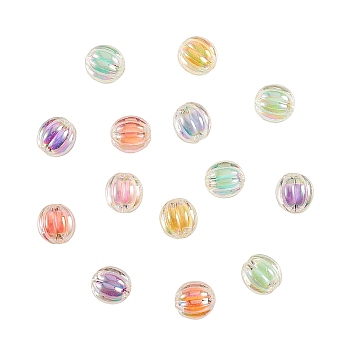 60Pcs 6 Colors Transparent Clear Acrylic Beads, DIY Accessories, AB Color, Pumpkin, Mixed Color, 11.5x11mm, Hole: 2mm, 10pcs/color
