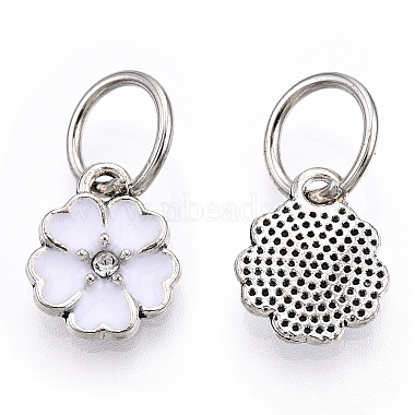 Emaille-Art-Blumen-Legierung Strass Anhänger / charms(ENAM-S085-08)-3