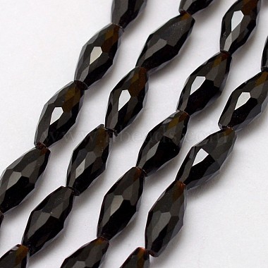 9mm Black Rice Glass Beads