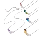 colliers avec pendentifs en pierres précieuses de couleur dégradée(NJEW-JN05073)-1