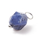 Faceted Natural Sodalite Pendants(PALLOY-JF01694-02)-3