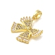 Brass Micro Pave Cubic Zirconia Pendants(KK-E105-01G-01)-2