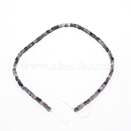 Natural Eagle Eye Stone Beads Strands, Cube, 4.5~5x4.5~5mm, Hole: 1mm, about 89pcs/strand, 15.75 inch(40cm)(G-WH0009-07)
