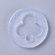 Silicone Molds, Resin Casting Molds, For UV Resin, Epoxy Resin Jewelry Making, Plum Blossom, White, 53x8mm, Plum Blossom: 38x36mm(DIY-L026-020)