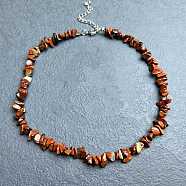 Natural Red Jasper Chip Beaded Necklaces for Women(IW6789-47)