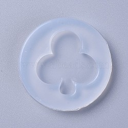 Silicone Molds, Resin Casting Molds, For UV Resin, Epoxy Resin Jewelry Making, Plum Blossom, White, 53x8mm, Plum Blossom: 38x36mm(DIY-L026-020)