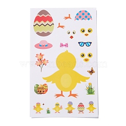 Easter Theme Paper Gift Tag Self-Adhesive Stickers, for Gift Packaging and Party Decoration, Chick Pattern, 18x11x0.02cm(DIY-K034-01E)
