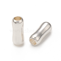 Brass Beads, Column, Silver, 9x3.5mm, Hole: 2mm(KK-P228-62S)