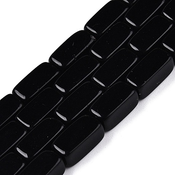 Natural Obsidian Beads Strands, Cuboid, 12x6x6mm, Hole: 1mm, about 32pcs/strand, 15.35''(39cm)