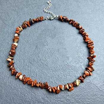 Natural Red Jasper Chip Beaded Necklaces for Women