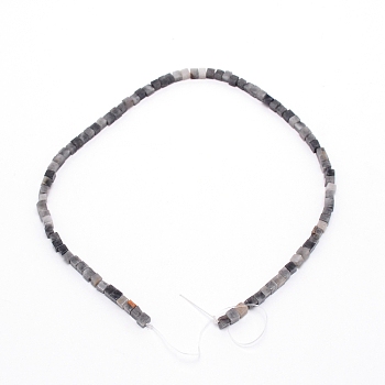 Natural Eagle Eye Stone Beads Strands, Cube, 4.5~5x4.5~5mm, Hole: 1mm, about 89pcs/strand, 15.75 inch(40cm)